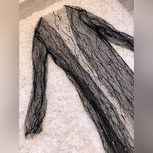 Medium, Black, Beach Cover Up